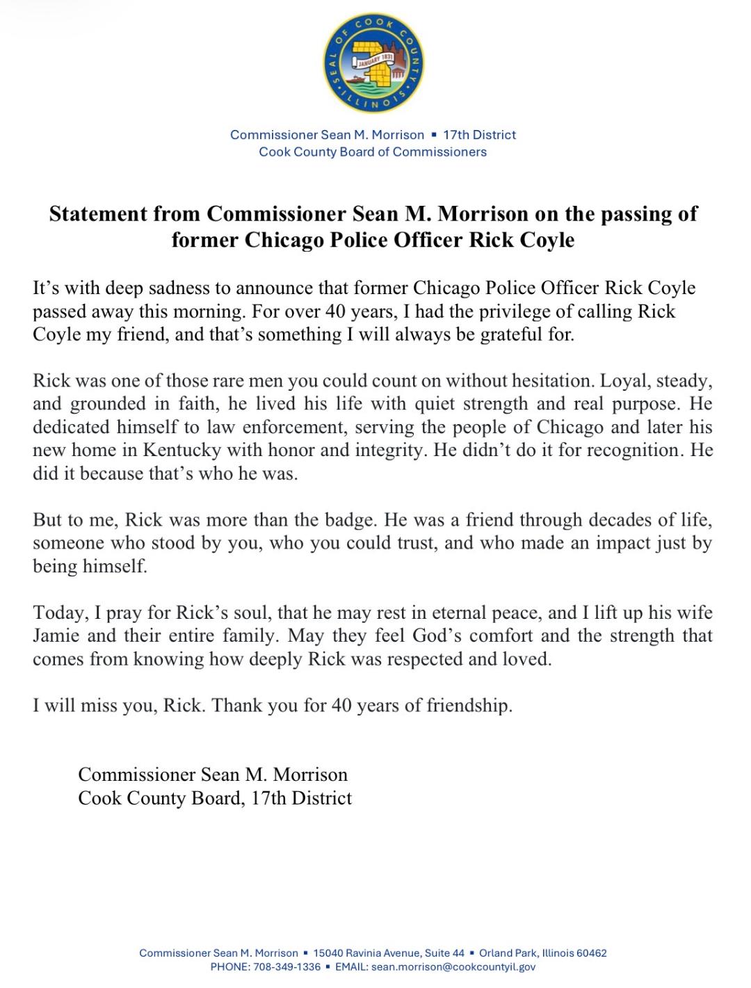 Rick Coyle Passing